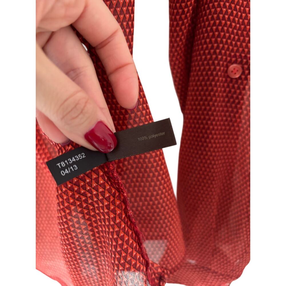 The Limited Red Button Down Shirt Medium - Picture 7 of 9